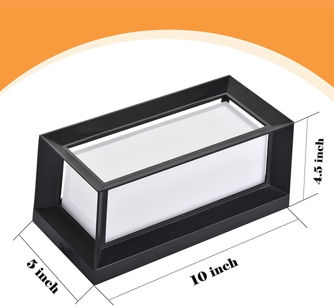 Porch Lights Outdoor Light Fixture, 12W Black Exterior Light Fixtures Wall Mount - Image 8