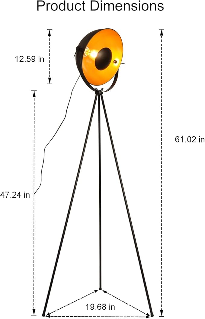 COSYLUX Industrial Tripod Floor Lamp - Image 6