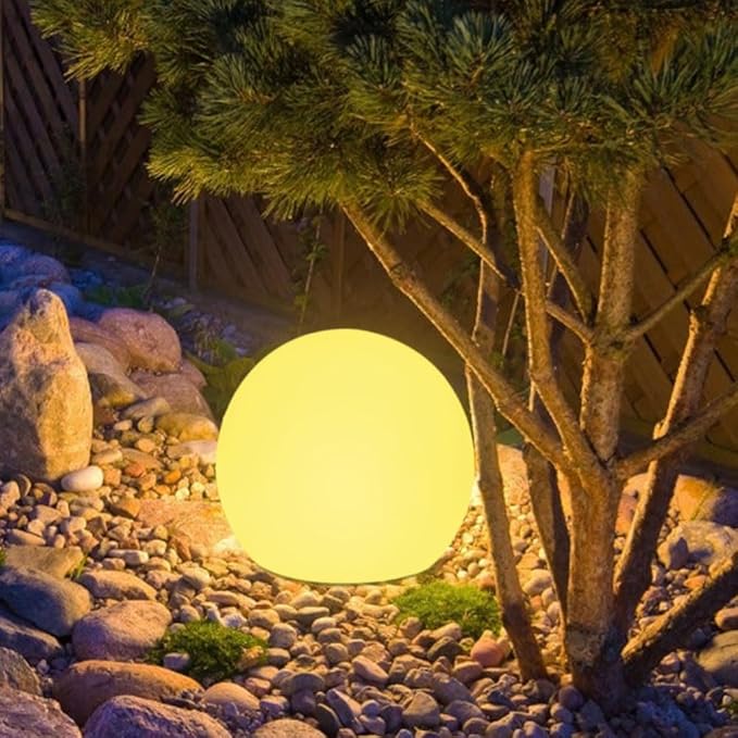 8-in Solar Globe Light Outdoor, Waterproof Solar Ball Light by KEROVI