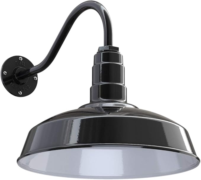 Steel Lighting Co. Gardena Barn Light | Outdoor Wall Mounted | 16" Dome | 16" by SteelLightingCo