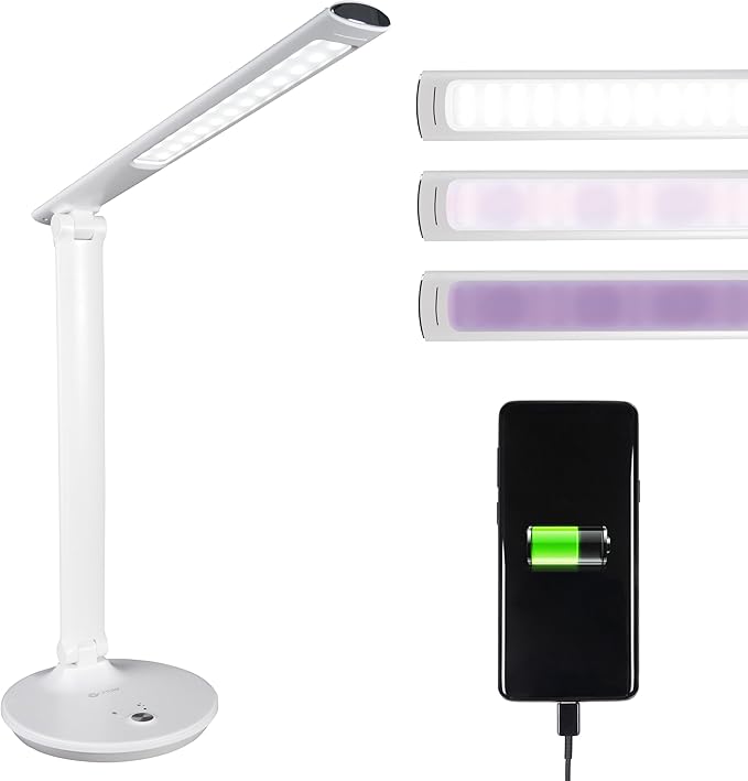 OttLite Desk Lamp with USB Charging & Good Housekeeping Sanitizing Light by Ottlite