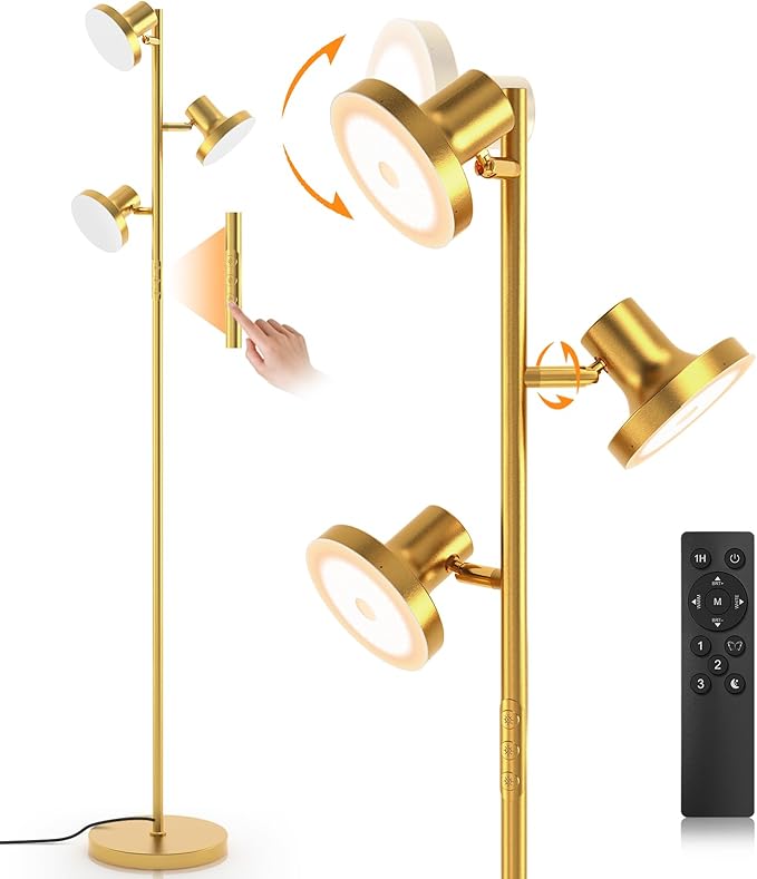 36W LED Tree Floor Lamp, Modern Dimmable Standing Lamp by SIBRILLE