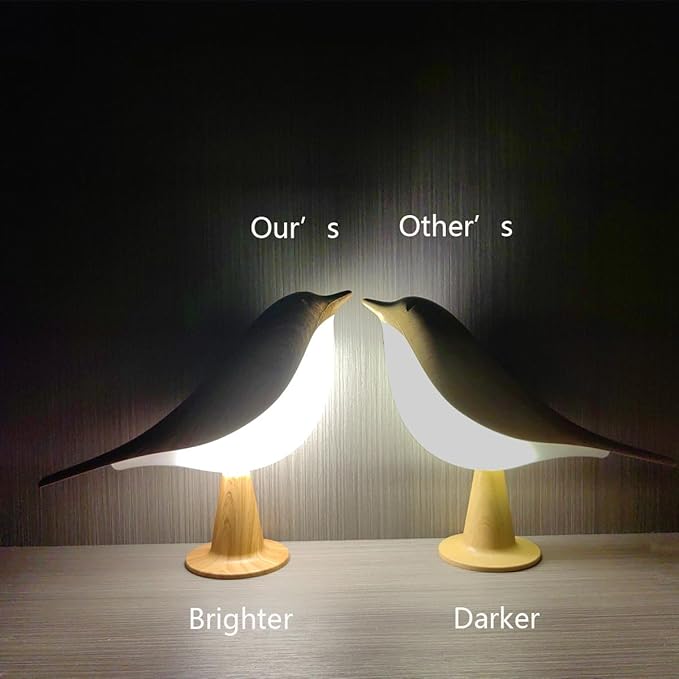 Small Cordless Bedside Lamp, Bird Lamp Touch Sensor, LED Table Lamp - Image 5