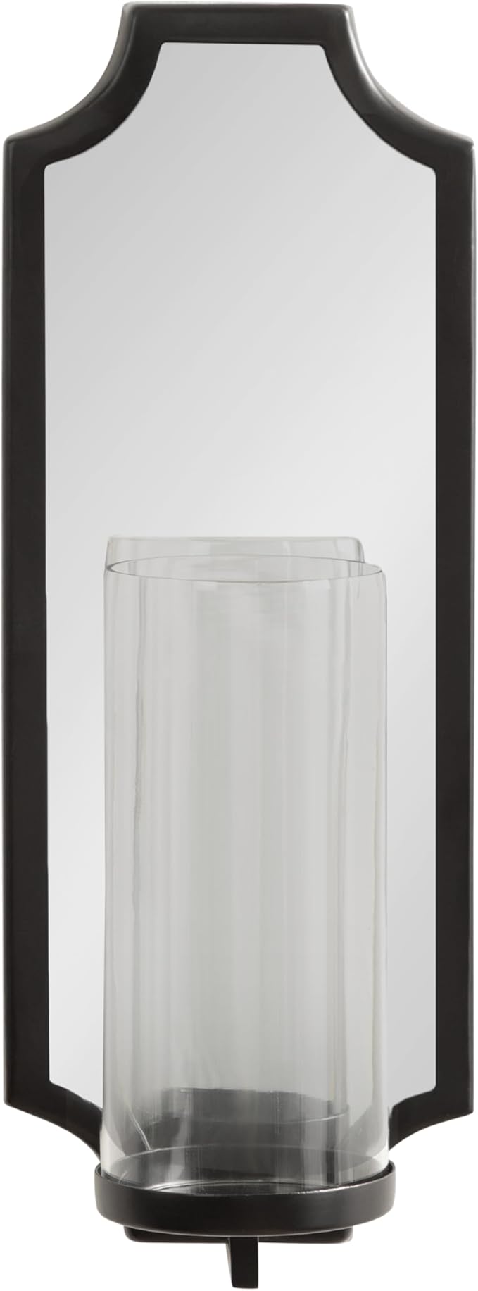 Kate and Laurel Ciel Glam Mirrored Wall Sconce, Modern Scalloped Candle Holder - Image 8