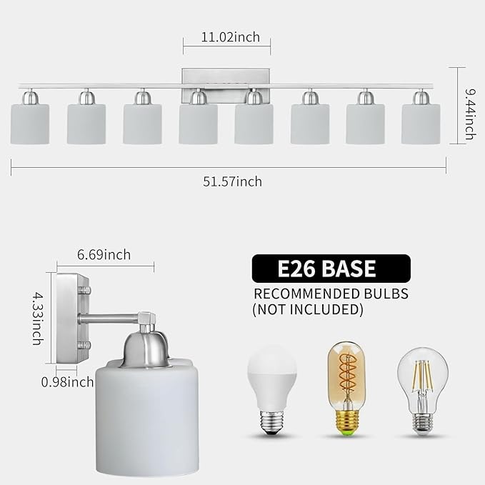 Brushed Nickel Light Fixture Bathroom - Image 2