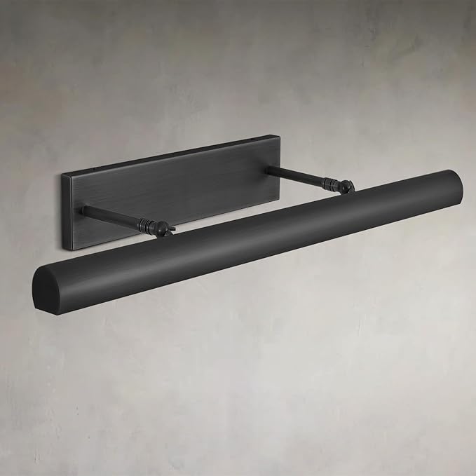Matte Black Picture Lights for Wall, 3-Light Bronze Gallery Light, Warm White by Joyunleo