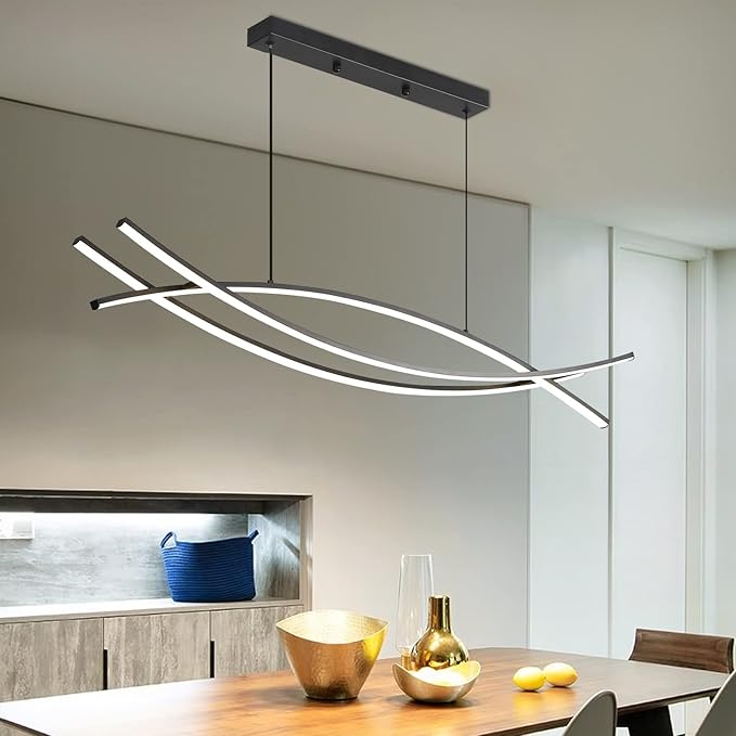 Pendant Light, Linear Pendant Light LED Dimmable Hanging Light Fixture - Image 7