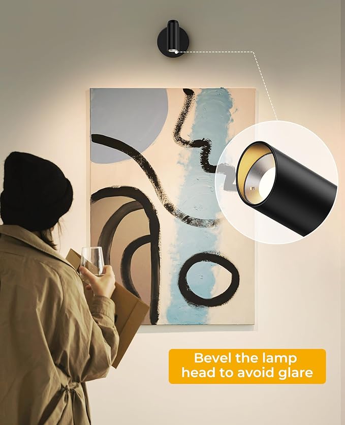 Picture Light for Wall, Battery Operated Art Light for Paintings CCT Dimmable - Image 2