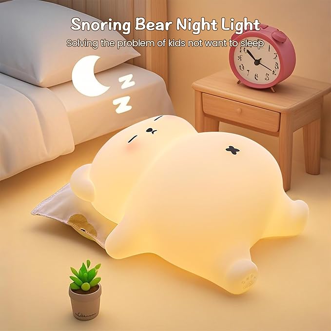 Sleepy Snoring Bear Night Light, Novelty Nursery Nightlight - Image 8