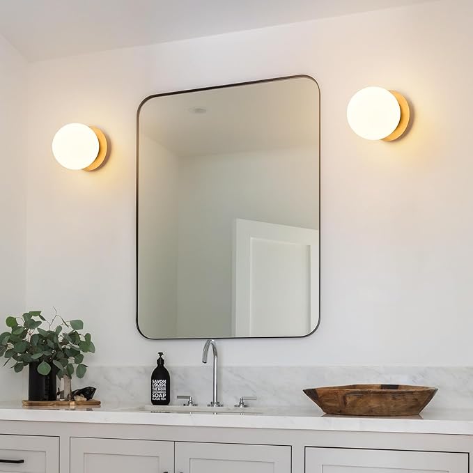 Modern Glass Globe Wall Sconce: Gold Spherical Sconces Light - Image 7