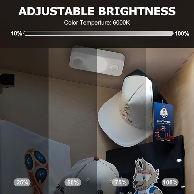 LED Motion Sensor Puck Lights, Rechargeable Cabinet Lights, Stick on Wireless - Image 5