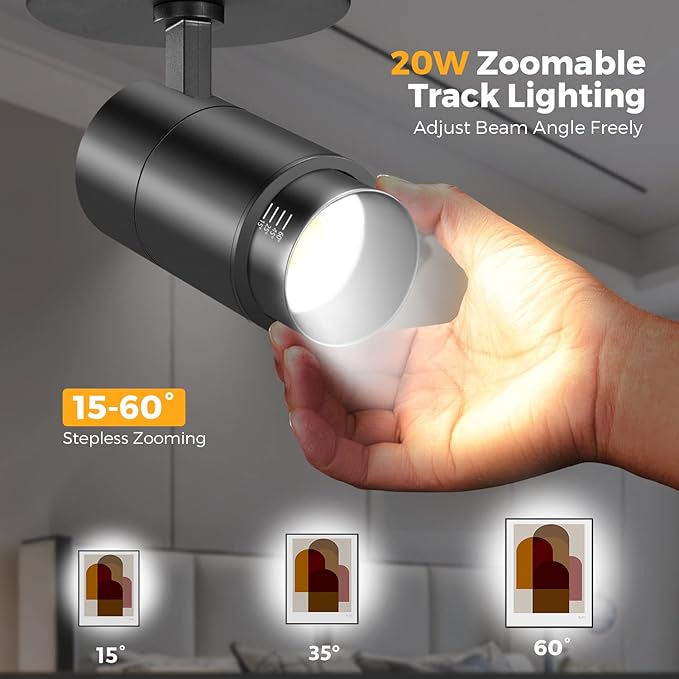 VANoopee 3-Color Zoomable LED Ceiling Spotlight Flush Mount Adjustable - Image 2