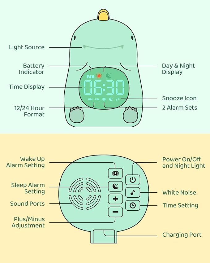 Dinosaus Alarm Clock for Kids - Image 9