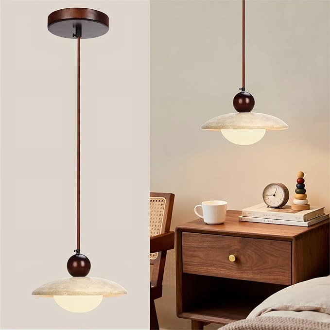 Wabi Sabi Pendant Light, Adjustable Nordic Hanging Lamp by Unknown