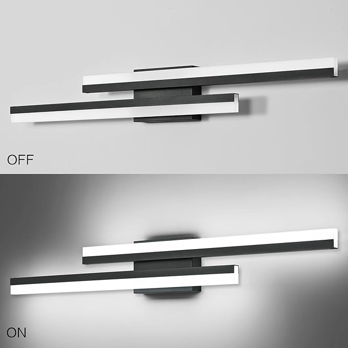 PRESDE 32 Inch LED Vanity Light Black Bathroom Light Fixtures Over Mirror - Image 6