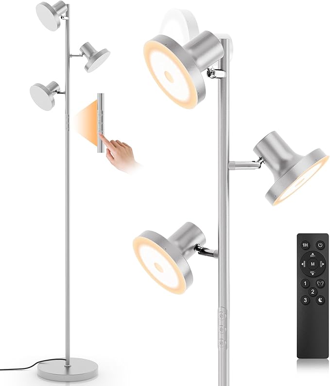 36W LED Tree Floor Lamp, Modern Dimmable Standing Lamp by SIBRILLE