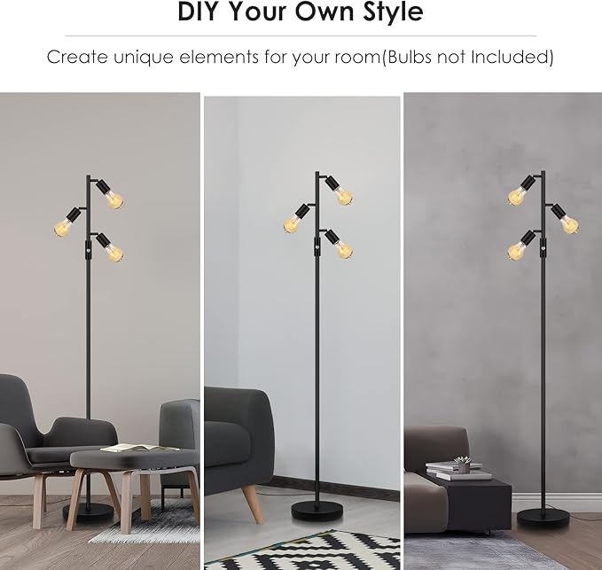 BoostArea Tree Floor Lamp, Industrial Floor Lamp, Modern Standing Lamp - Image 7
