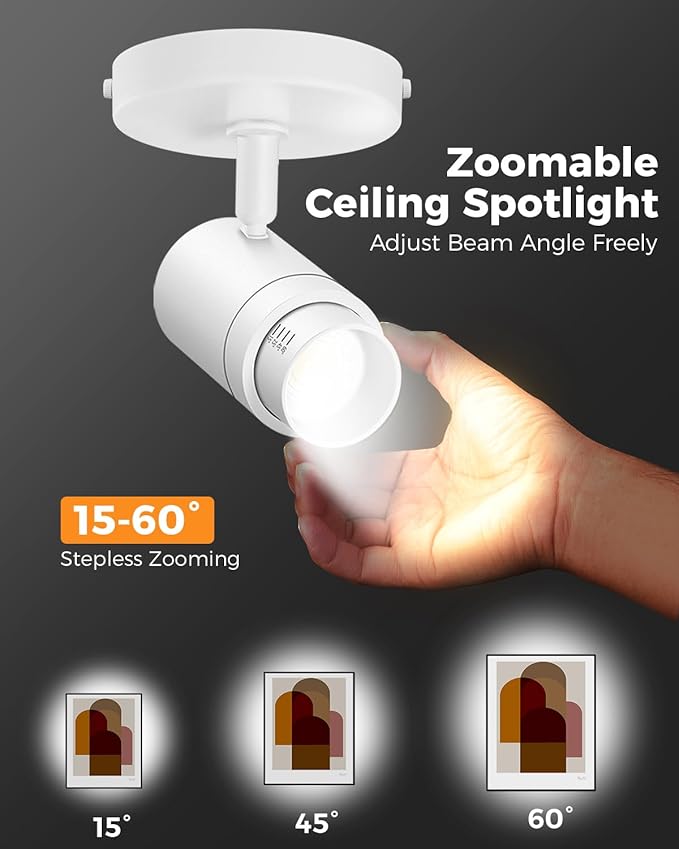 Zoomable LED Ceiling Spot Lights Indoor Adjustable Ceiling Spotlight Fixture - Image 2