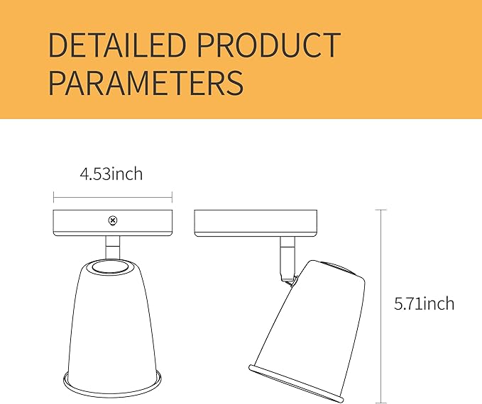 Aisilan LED Ceiling Spotlight, Adjustable GU10 Surface Mount Light, Matte Black - Image 6