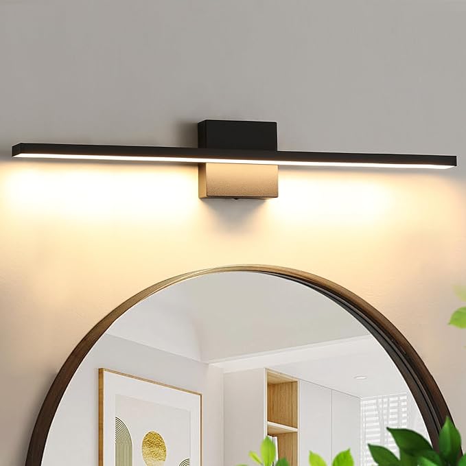 Bathroom Light Fixtures Over Mirror, 36 Inch Black Bathroom Vanity Light by fengkiop