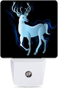 Blue Deer Night Light, Northern Lights Night Lights Plug into Wall Decor by JOPOWIDE