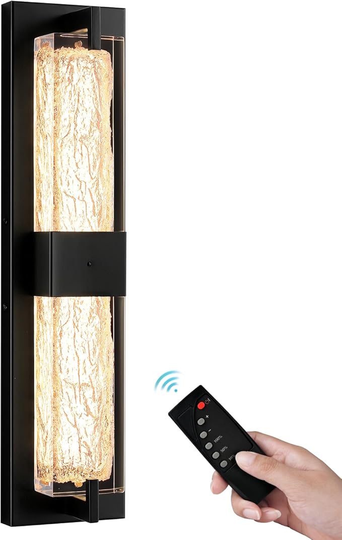 Battery Operated Resin Wall Sconce - Image 8