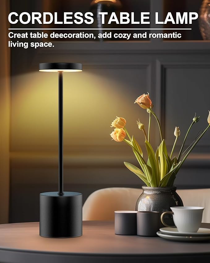 Cordless Table Lamps Rechargeable, Portable LED Desk Lamp, 5000mAh Battery - Image 5