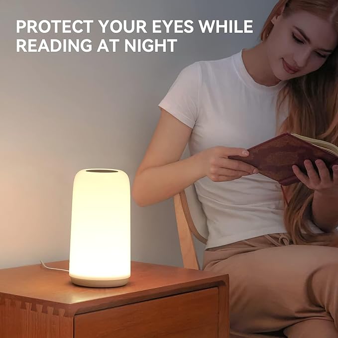 Touch Bedside Table Lamp, 3-Way Dimmable LED Lamp - Image 7