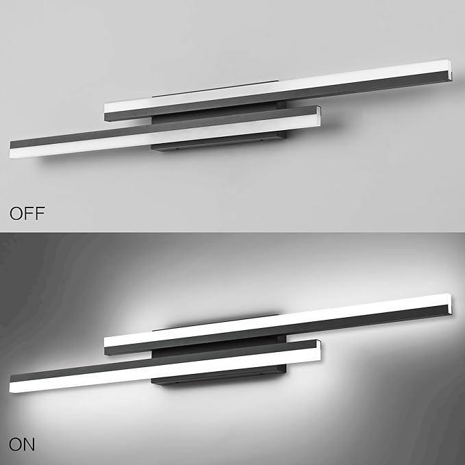 PRESDE 40 Inch LED Bathroom Vanity Light Bar, Modern Black Wall Lighting - Image 6
