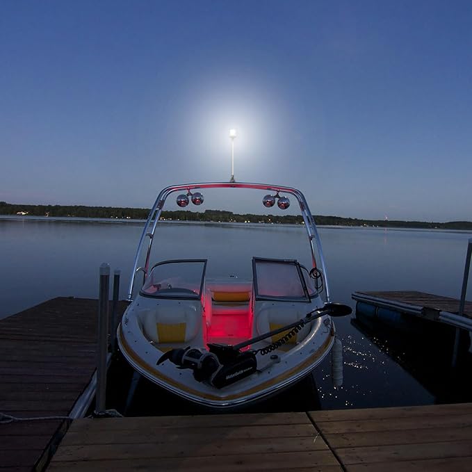Young Marine Boat Anchor Light 3-Nautical Mile White LED Fold Down Stern Light - Image 4