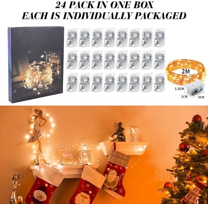 ZGWJ 24 Pack Halloween Fairy Lights Battery Operated, 7ft 20 Mini LED Halloween - Image 6
