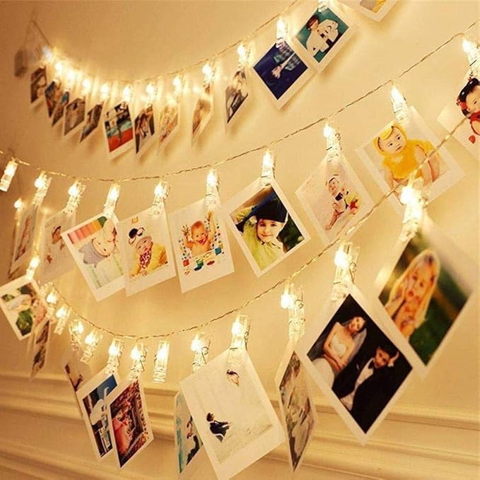 Dopheuor Photo Clip String Lights LED Fairy Clip String Lights Hanging Photo by Dopheuor