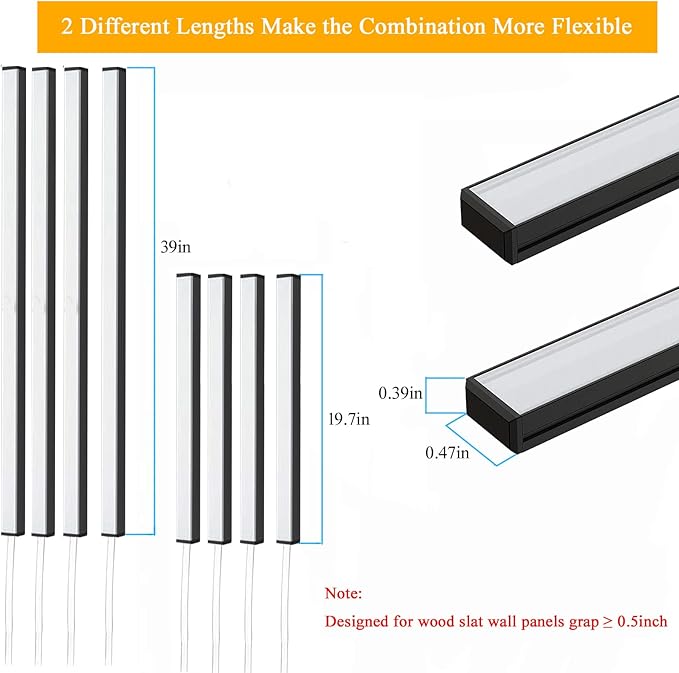 Black Wall Panels LED Lights, Under Cabinet Light - Image 5