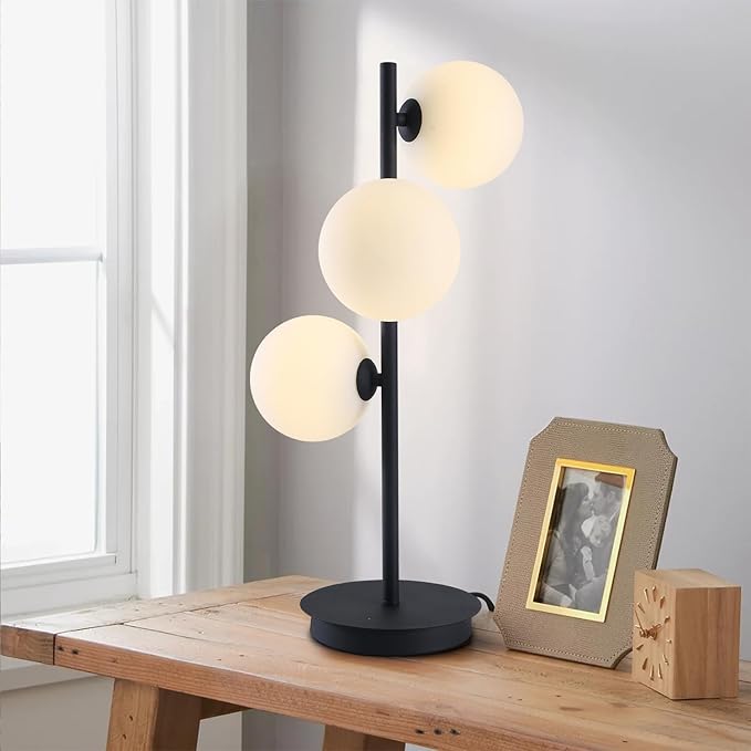 Mid Century Modern Table Lamp, 3 Lights Contemporary Bedside Lamp - Image 7