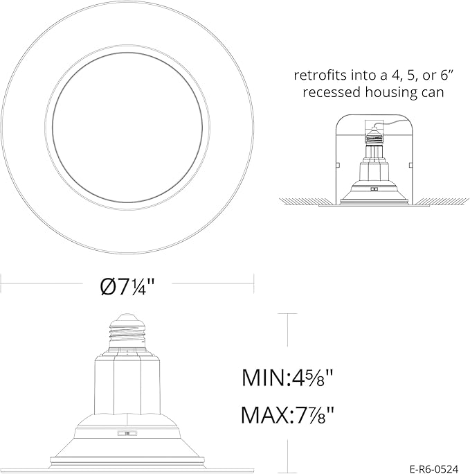 Just Screw Me in 6in LED Recessed Retrofit Light - Image 9