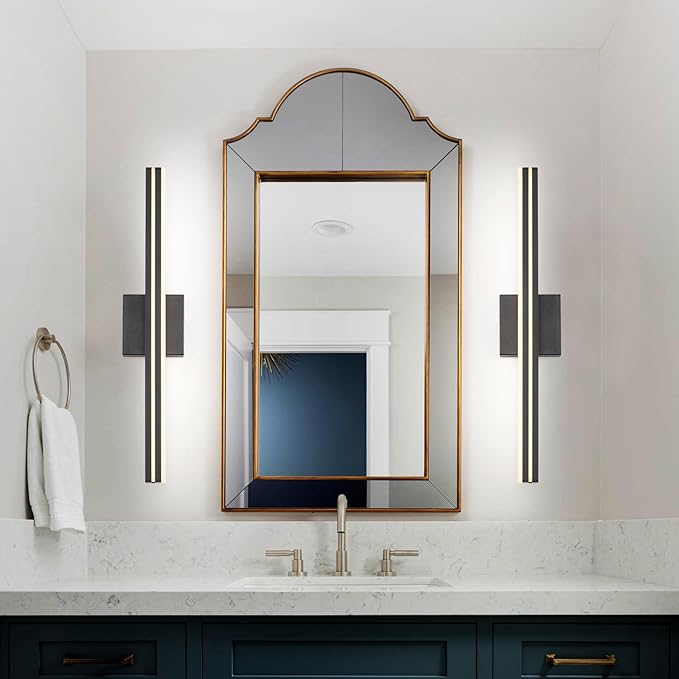 SineRise LED Modern Bathroom Vanity Light Bar, Matte Black Dimmable Modern - Image 6