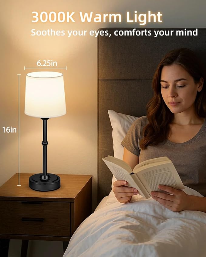 Cordless Led Table lamp, 6000mAh Battery Powered Table Light, Wireless Lamps - Image 3
