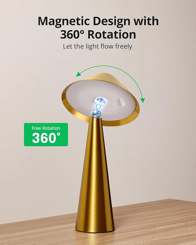 Bojim 2 Pack Rechargeable Cordless Table Lamp, Touch - Image 2