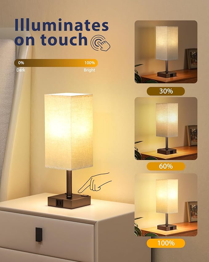 Brown Touch Table Lamp - Image 4