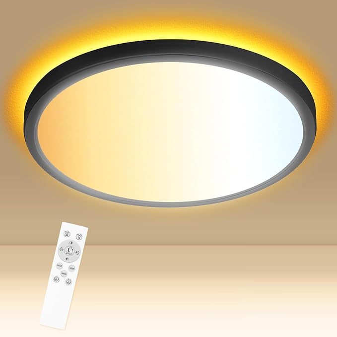 libtit 12 Inch Black LED Ceiling Light by Libtit