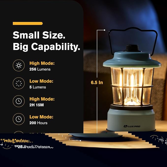 LUXPRO Retro LED Lantern - Image 3