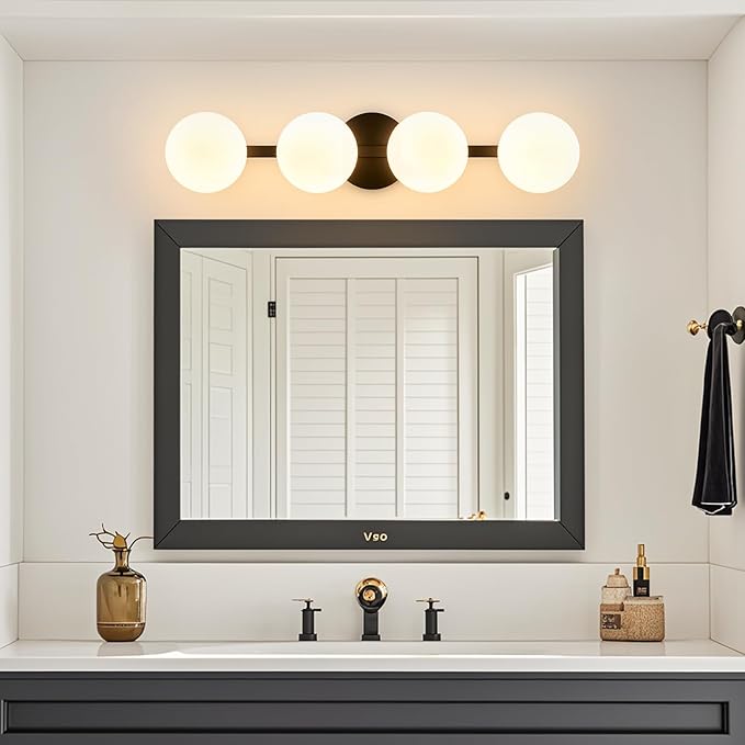 Bathroom Vanity Mirror Light Fixtures: 4 Lights Bath Wall Sconce Lighting - Image 5
