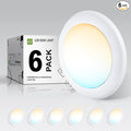 ASD 6 Pack LED Disk Lights 6 Inch, 15W 5CCT 2700K-5000K 1245LM CRI90+, Dimmable by ASDLightingCorporation