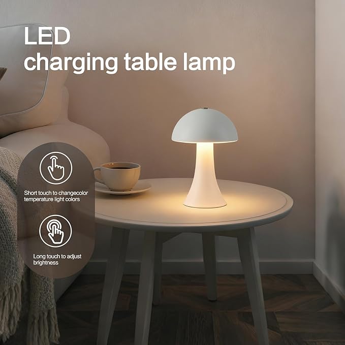 Cordless Table Lamp, Portable LED Desk Lamps, 1800mAh Battery Operated - Image 2