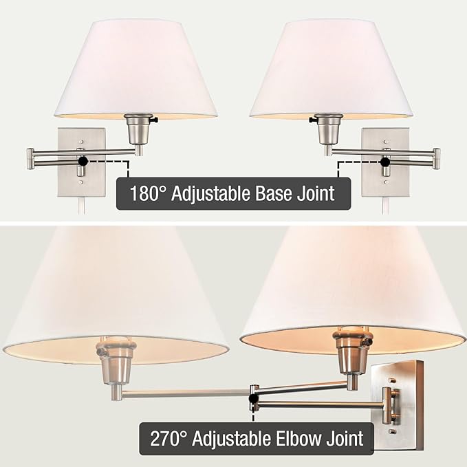 Kira Home Cambridge 15" Swing Arm Wall Lamp - Image 2