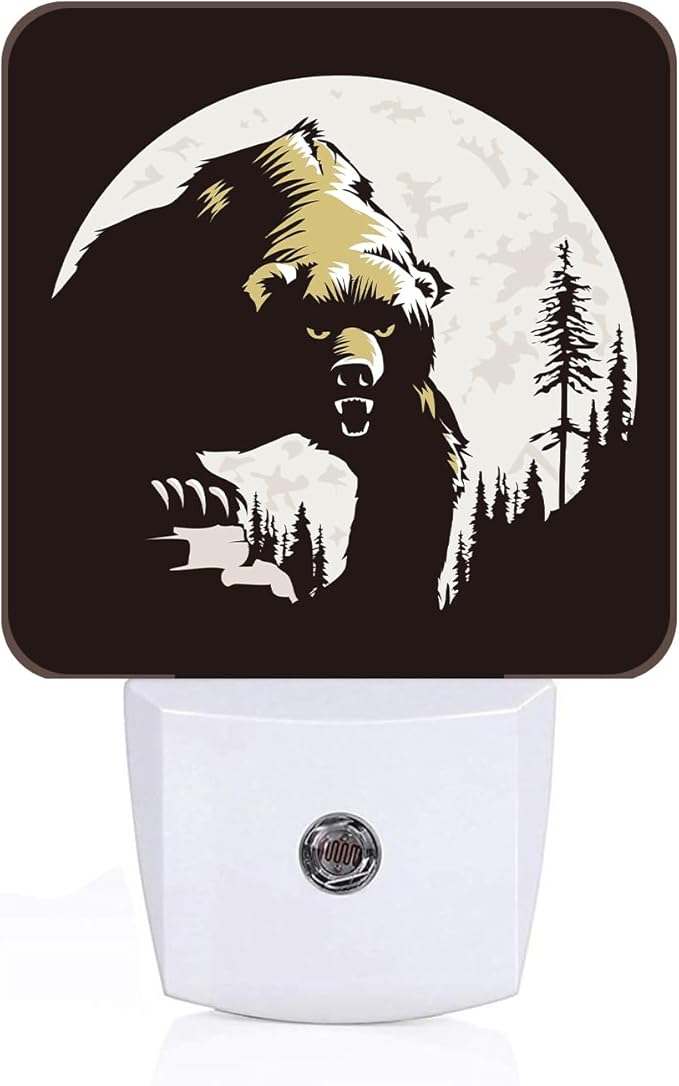 Brown Bear Night Light, Plug-in Nightlights Auto Sensor Night Lamp Dusk-to-Dawn by Unknown