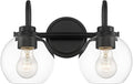 2-Light Bathroom Vanity Light Over Mirror, Matte Black Vanity Light by Audickic