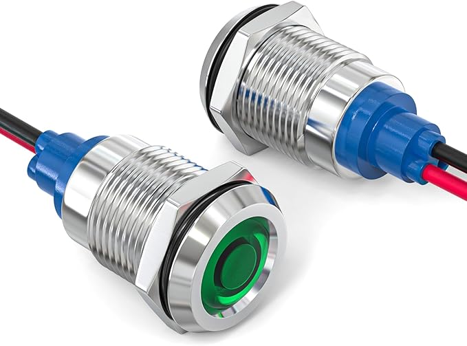 GASHER 5 PCS Energy Saving Indicator Light, LED Light 12V/24V/110V 20mA Panel - Image 7
