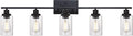 MELUCEE 40 Inches Length 5-Light Bathroom Vanity Light Fixtures Black by MELUCEE