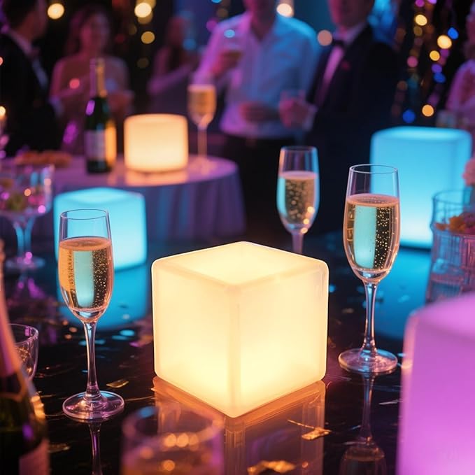4-inch LED Cube Light, 16 RGB Color Changing Tesseract Cube Lamp - Image 7
